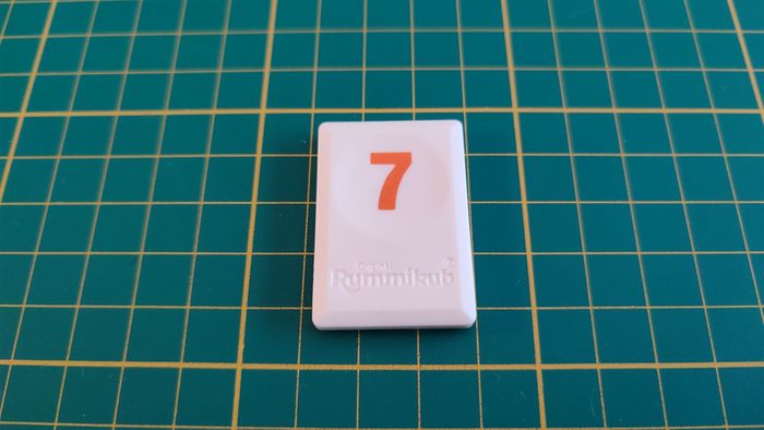 Tuile chiffre 7 sept orange pièce détachée L'original Rummikub chiffres M&M Ventures 2014 #E31