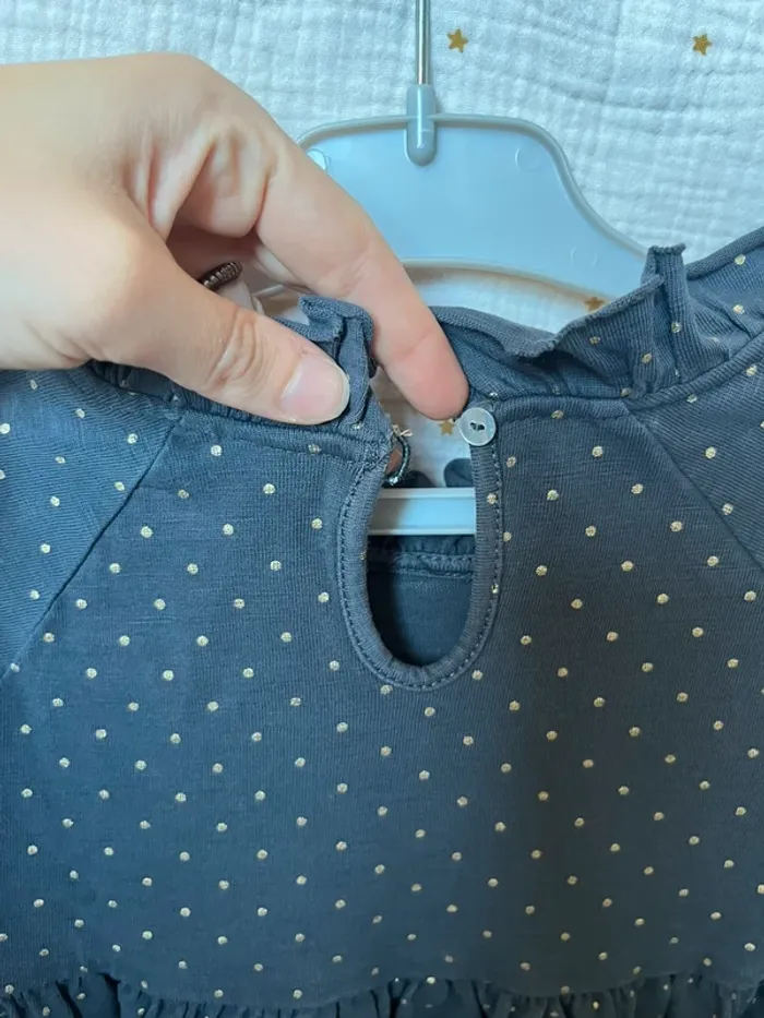 Robe Bonton Fille 8 Ans – Pois dorés - photo numéro 5