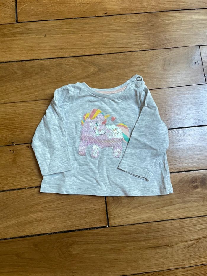 Lot 2 T-shirts manche longue InExtenso 3 mois - photo numéro 4