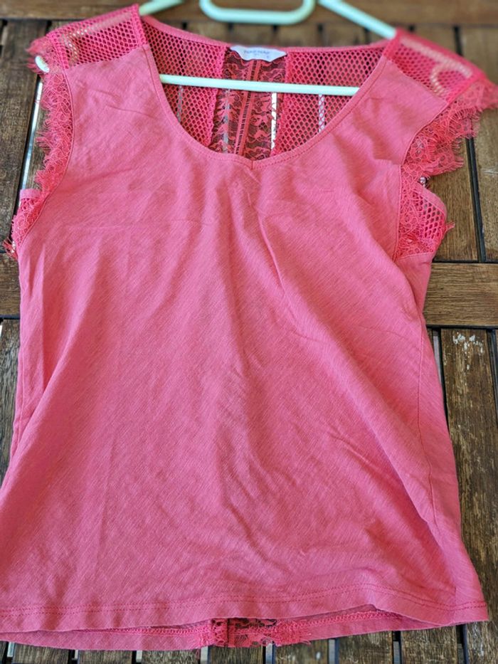 Débardeur rose à dentelle - Taille S / 36