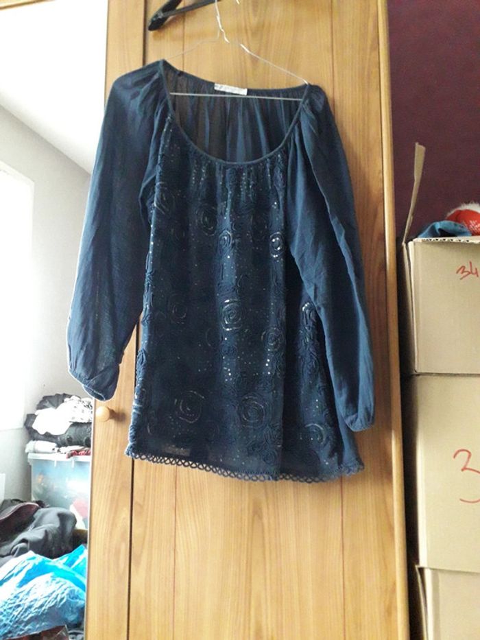 Haut Zoé valentin bleu