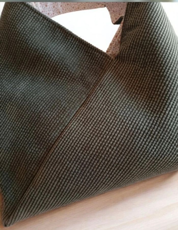 Sac fourre tout en velours côtelé - photo numéro 3