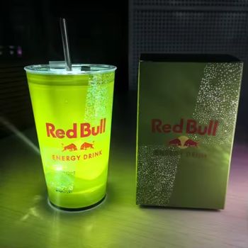 Verre Plastique Redbull Vert Lumineux 420ml 