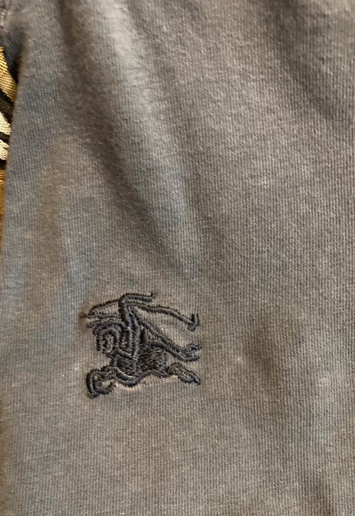 T shirt burberry bleu manches courtes - photo numéro 3