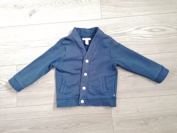 Gilet coton bleu marine 18 mois garçon Obaïbi