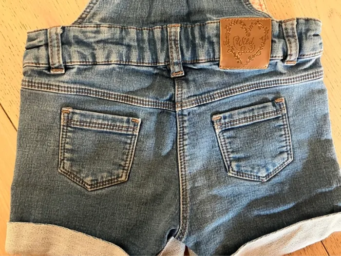 Salopette courte en jeans + haut sans manche 3 ans Sergent Major - photo numéro 11