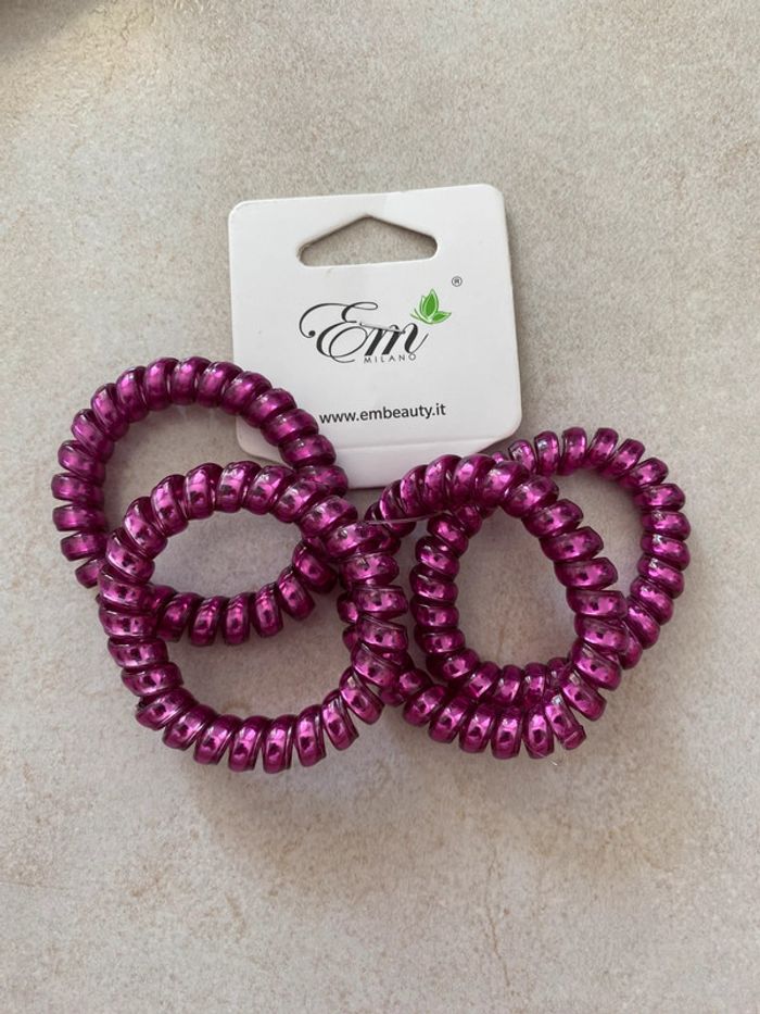 Elastique fille lot de 4 violet - photo numéro 2
