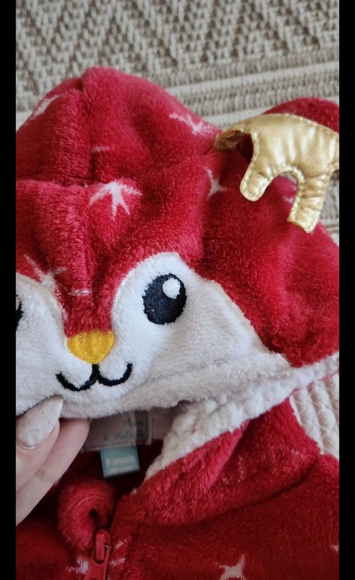 Pyjama Combinaison Bébé Garçon 9mois Rouge - photo numéro 9