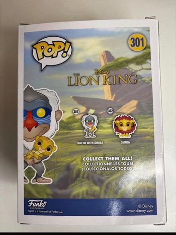 Funko pop Disney Rafiki et simba le roi lion