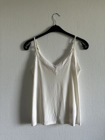 Débardeur fluide dentelle blanc