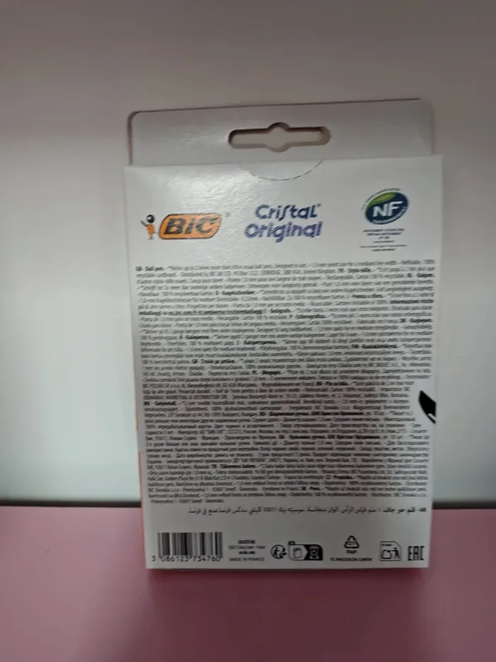 Boite de 10 stylos cristal bic rouge bleu noir vert neuf - photo numéro 2