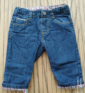Zara Jean bleu revers carreaux 6 mois