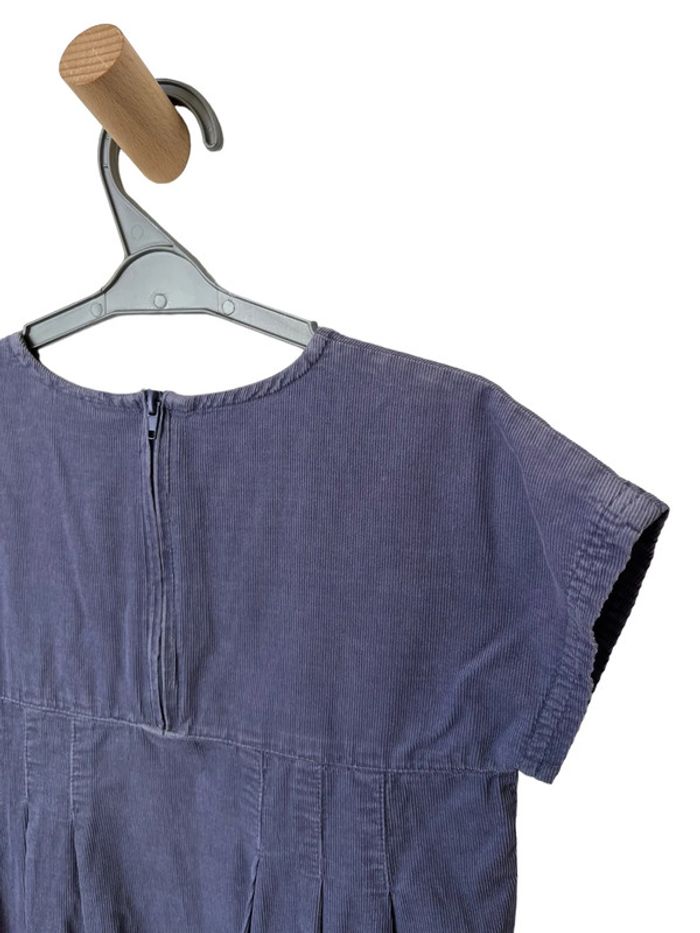 Robe violette à manches courtes en velours côtelé - NKY 6 ans - photo numéro 4