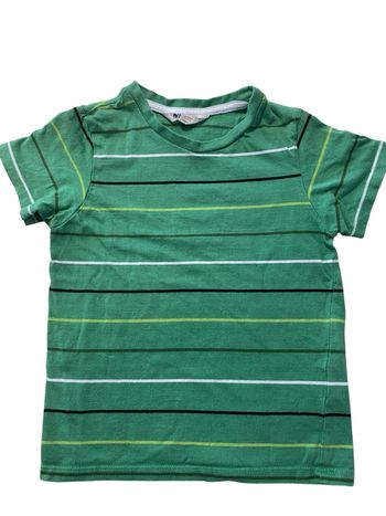 T-shirt H&M garçon coton bio rayé vert 2-4 ans (98/104)