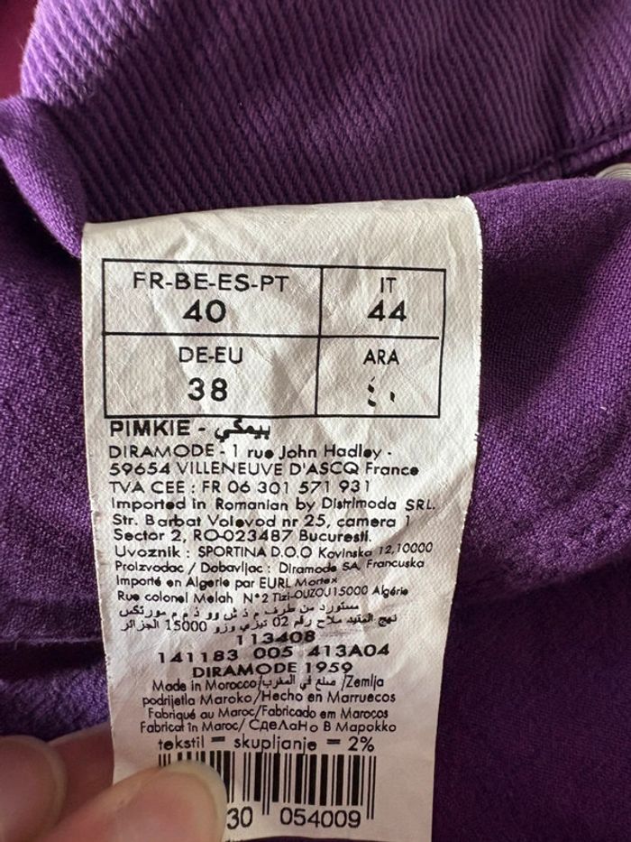 Short en jean denim taille haute violet Pimkie 40 - photo numéro 7