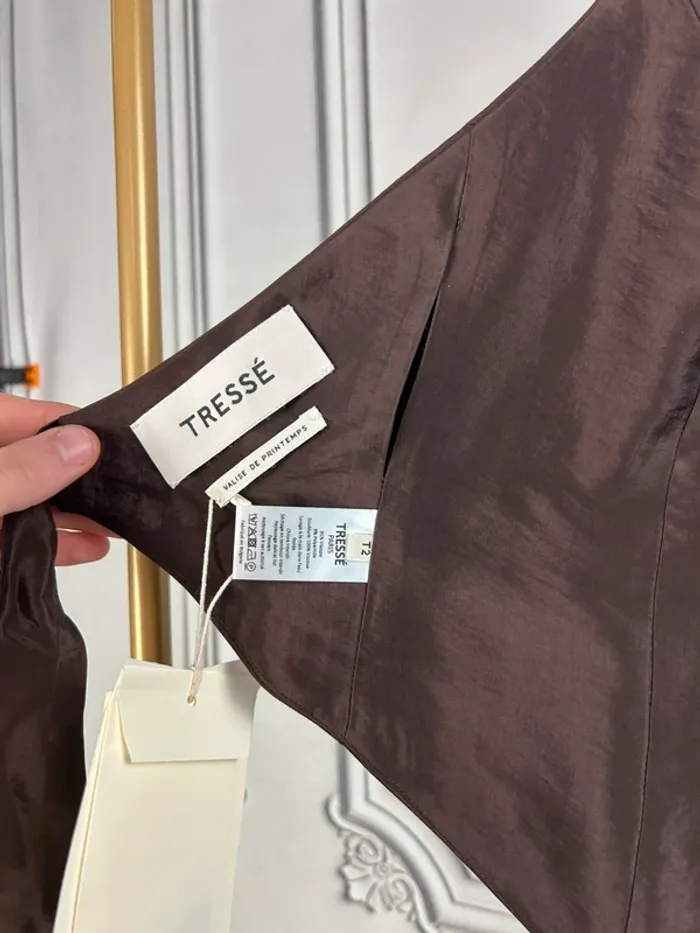 Veston Tressé Marron T2 / M neuf - photo numéro 5