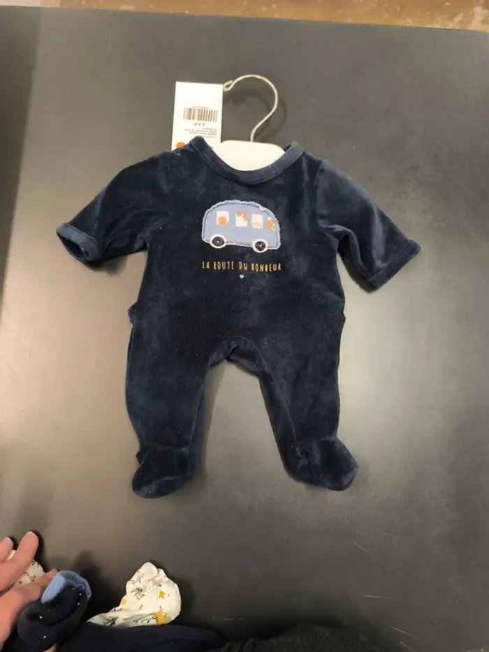 234596 pyjama bleu-marine garçon prématuré