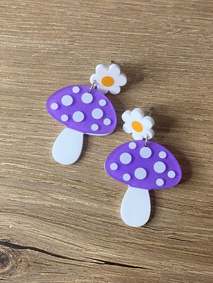 Boucles d oreilles Champignon tendances - photo numéro 2