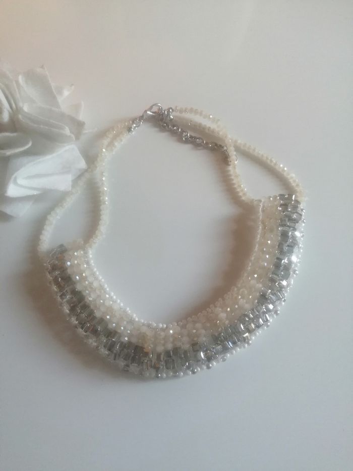 🌸Collier pharaon perles de verre "Ikita" Neuf 🌸 - photo numéro 2