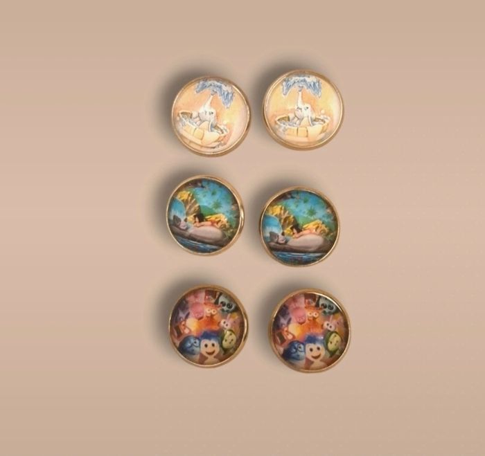 Pack 3 paires de boucles d'oreilles disney