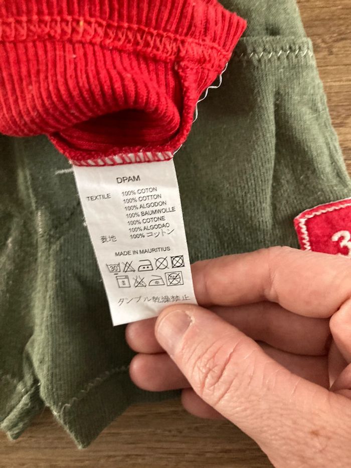 Short kaki et débardeur rouge 6 mois - photo numéro 7