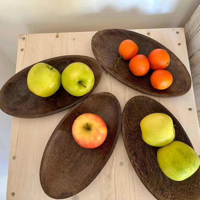 Lot de 4 assiettes ovales en coco - photo numéro 6