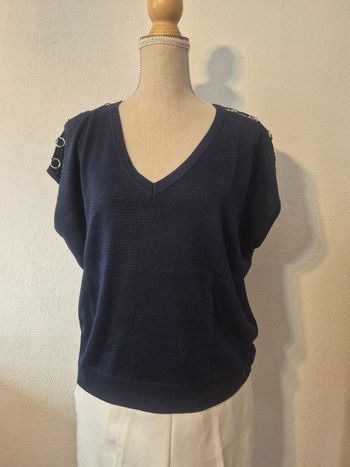 Tunique morgan bleu pailleté neuve