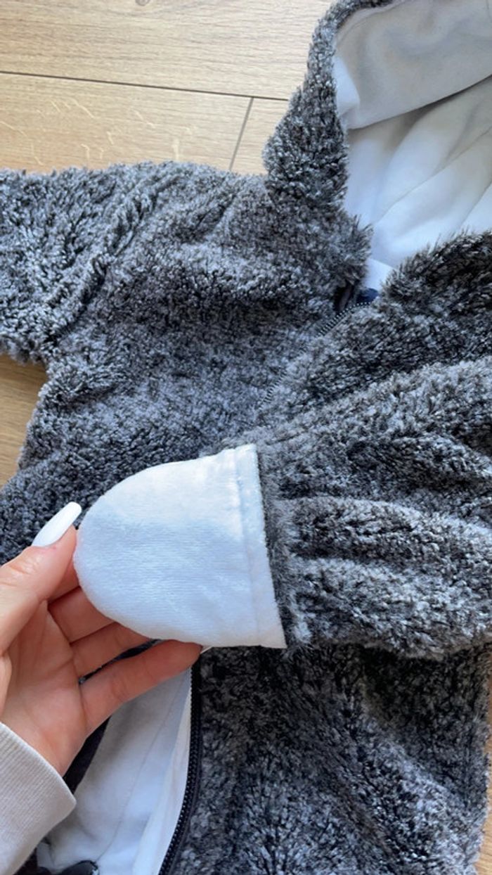 Combinaison  grenouillère à capuche pilote barboteuse comme neuf hiver - photo numéro 5