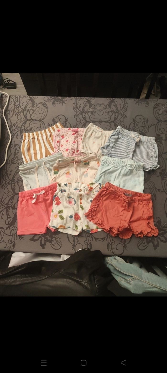 Lot shorts bébé filles