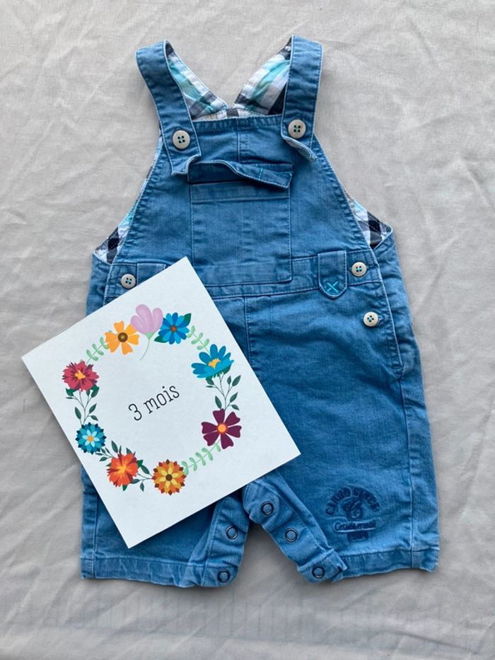 Salopette short 3 mois Coudémail