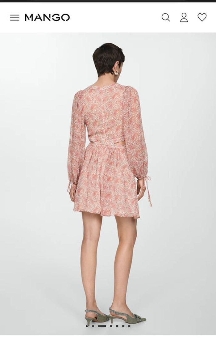 👗🌻 magnifique robe d’été légère à motif- taille L - neuf sans étiquette -Mango - photo numéro 11