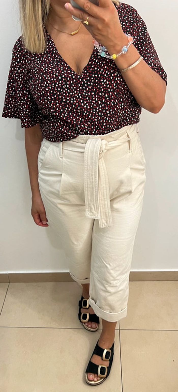 🌿Blouse fluide imprimée Sud Express Taille M - photo numéro 2