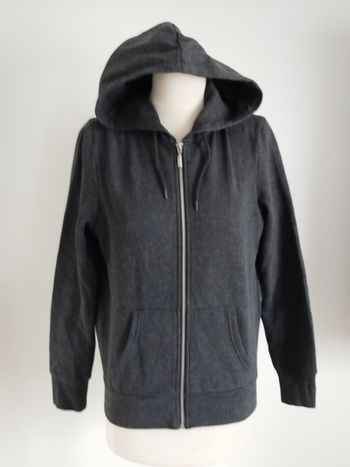 Sweat zippé à capuche gris Atmosphère taille 42 