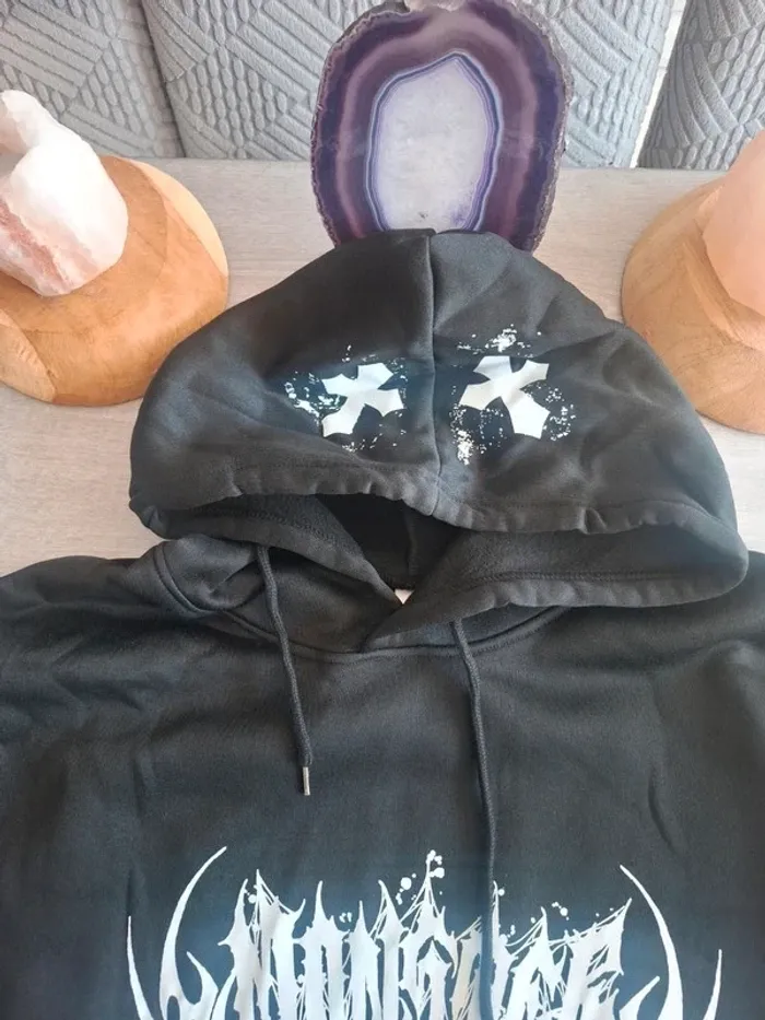 Sweat a capuche gothique taille XL - photo numéro 2