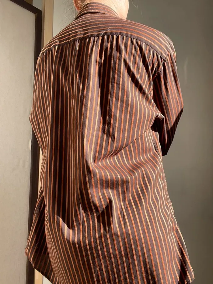 Chemise marron à rayures orange Burton - photo numéro 3