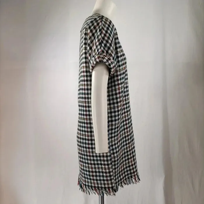 Robe courte Zara Trafaluc à carreaux pied-de-poule – taille S effet tweed A1091 - photo numéro 4