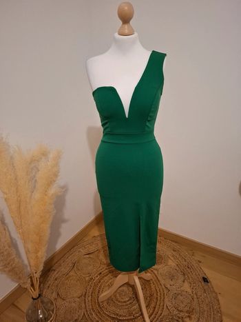 Robe verte chic asymétrique WalG taille XXS/XS 32/34