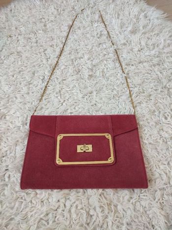 Sac pochette bandoulière bordeaux Fergi
