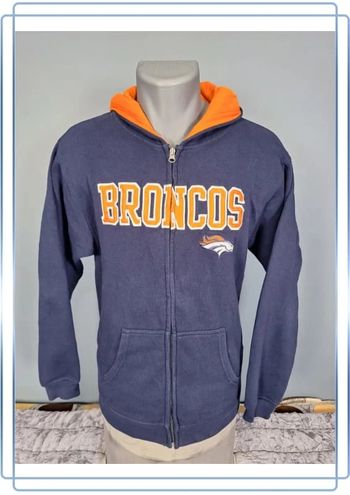 Sweat à capuche / Hoodie NFL bleu full broderie taille S (289)