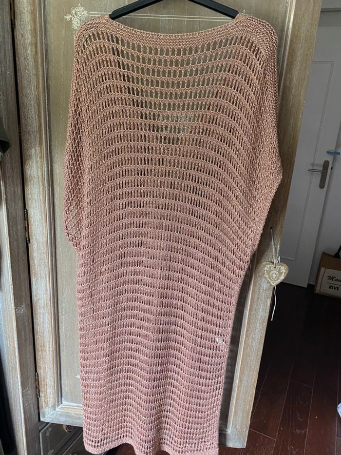 Robe filet lurex rose gold - photo numéro 5