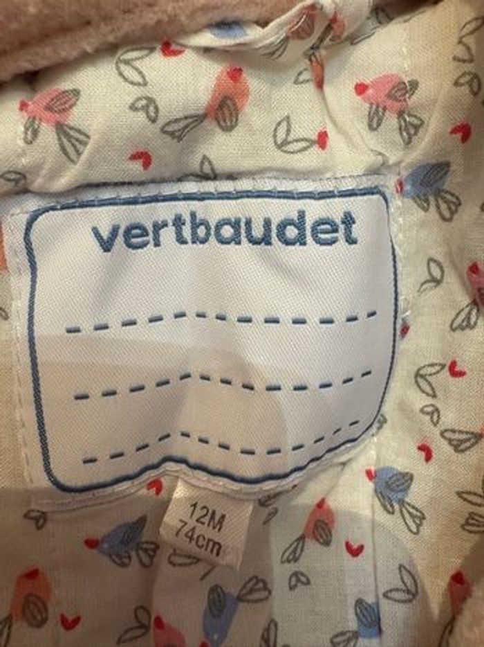 Manteau Verbaudet rose 12 mois - photo numéro 3