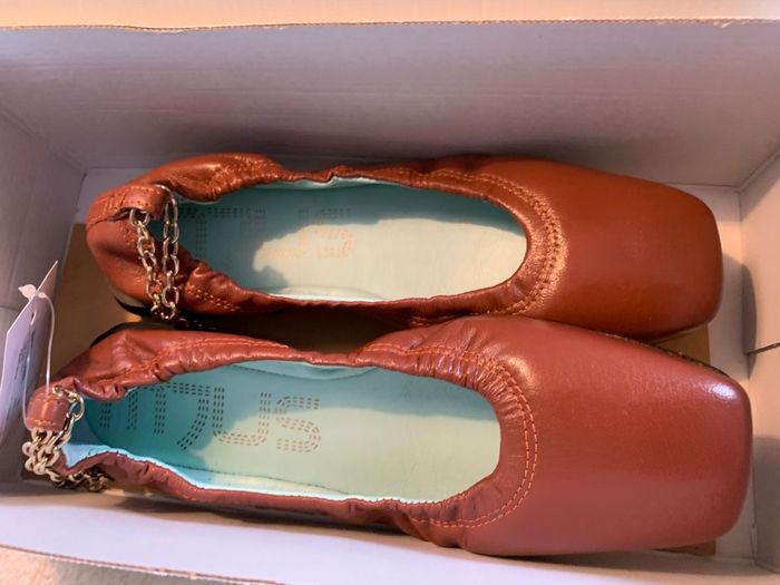 🥿Ballerines cuir marron MJUS neuves 37 - photo numéro 6