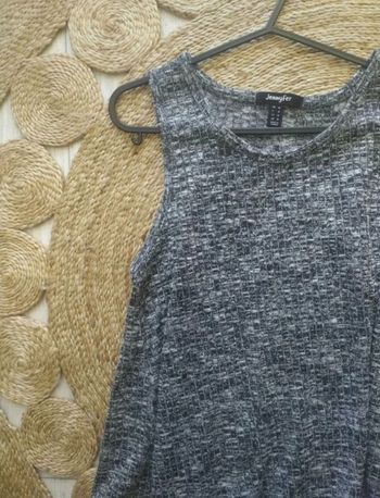Débardeur gris chiné Jennyfer Taille M Neuf