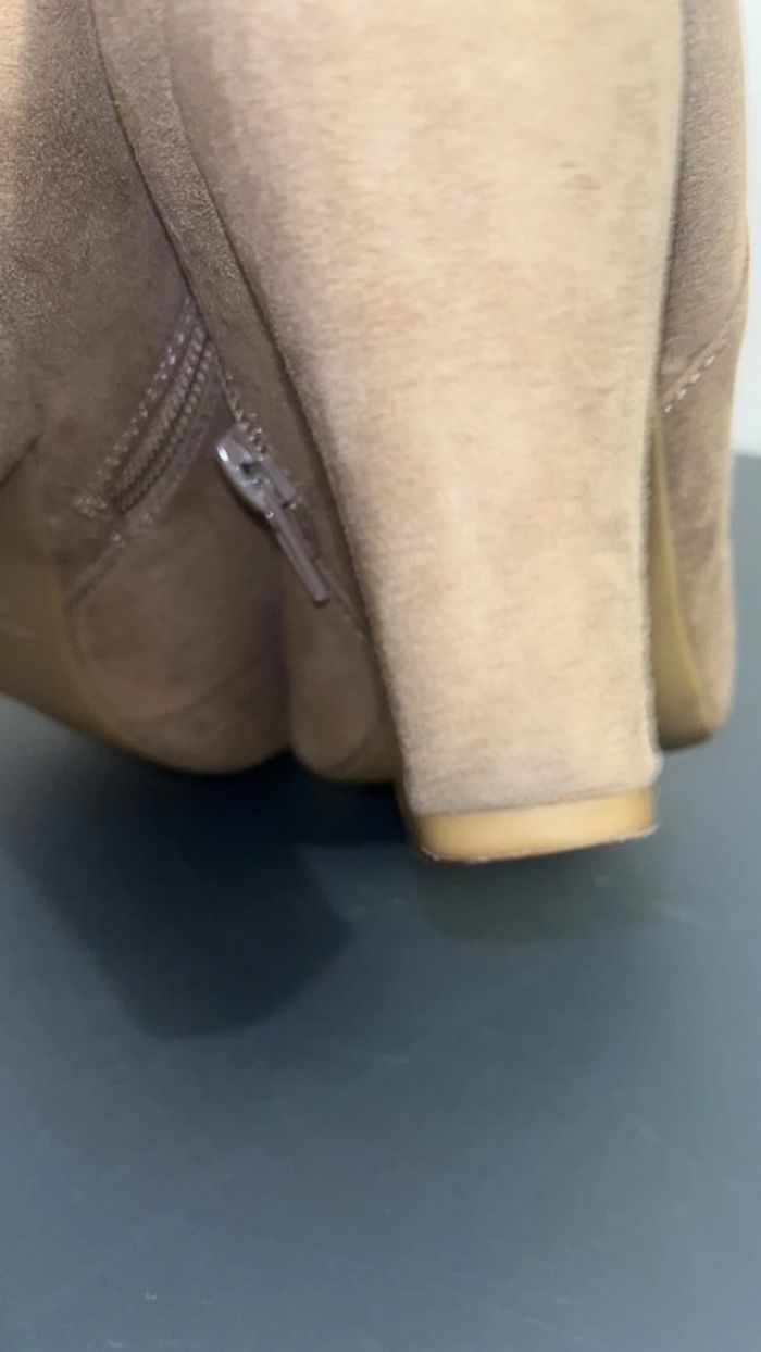 Bottines camel façon daim 38 - photo numéro 9