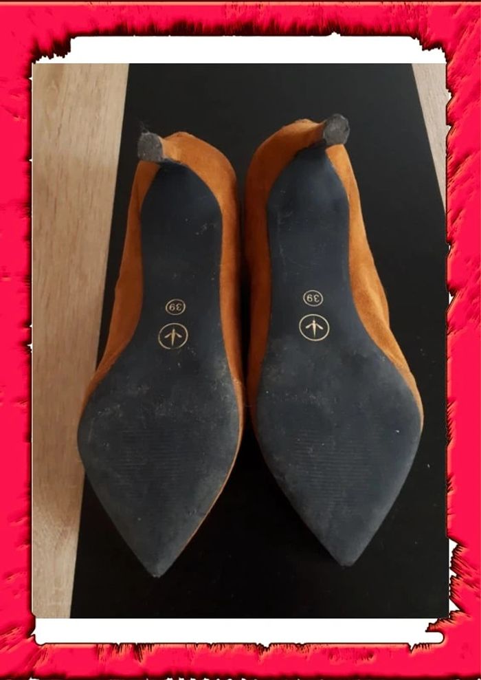 Bottines plissé couleur camel taille 39 - photo numéro 5