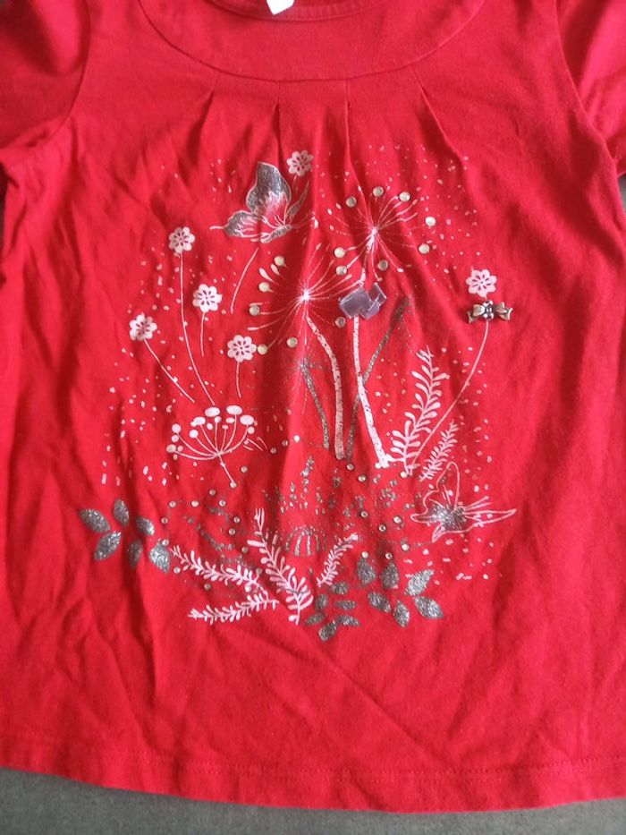 Tee-shirt Orchestra rouge manche longues 5 ans - photo numéro 2