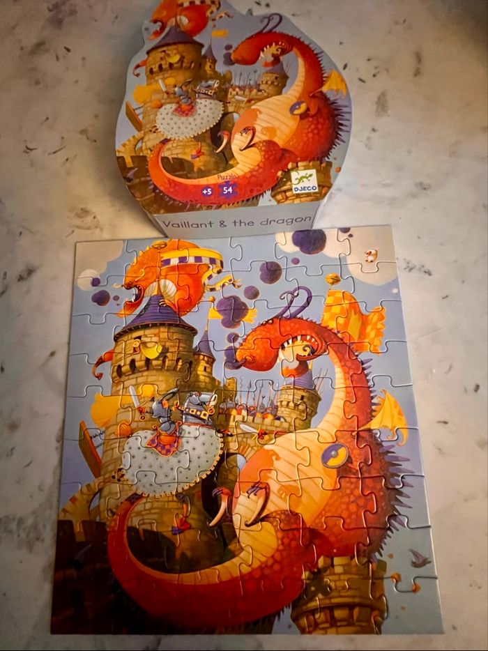 Puzzle Vaillant et le Dragon Djeco 54 pièces - photo numéro 2