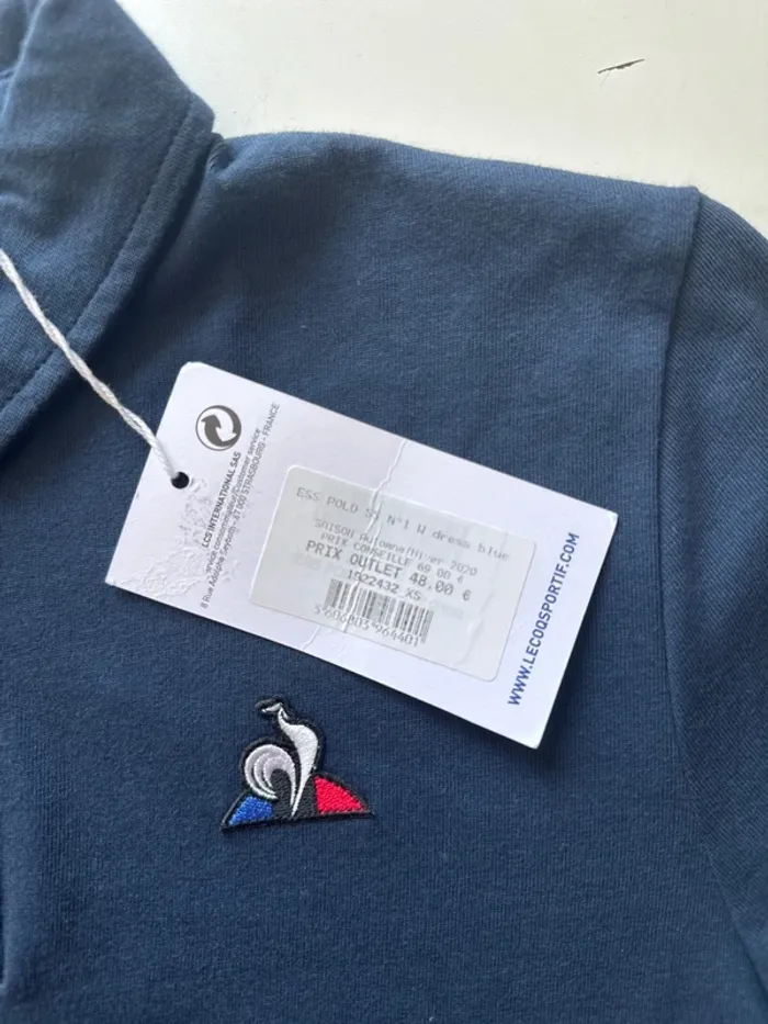 Polo Le Coq Sportif Femme XS – Bleu Marine – Neuf avec étiquettes - photo numéro 4