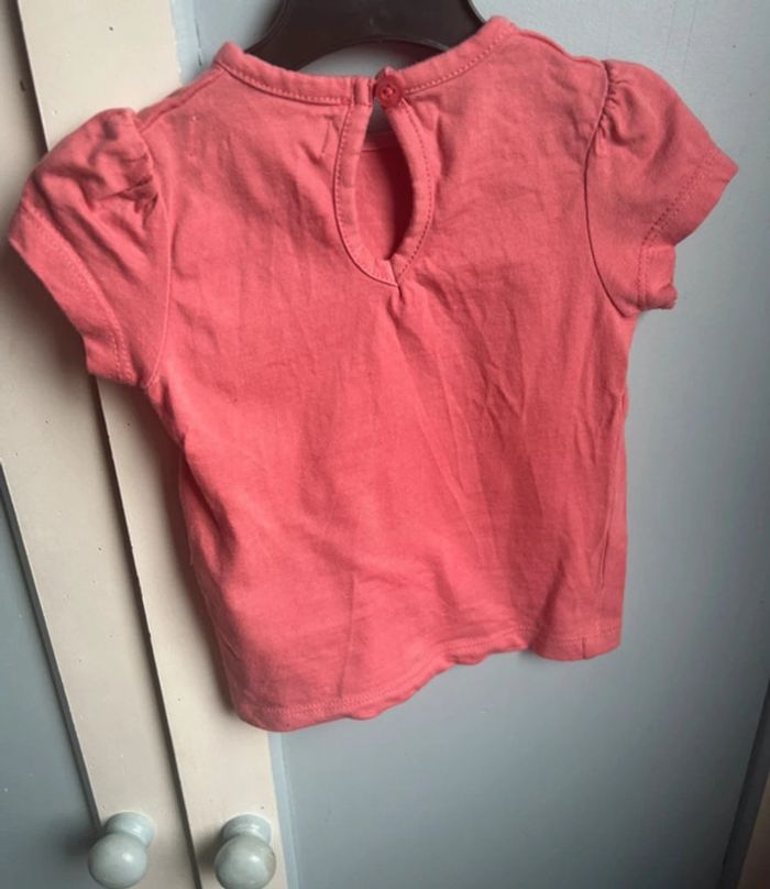 🐰 T-shirt manches courtes Corail – Mes Petits Cailloux | 9 mois | Très bon état - photo numéro 6