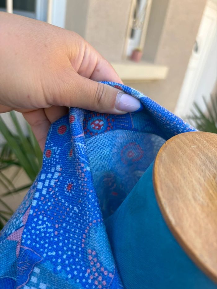 Robe à motif des années 70 - en très bon état - taille 42/XL - photo numéro 5